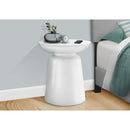 Monarch I 3917 22"H - White Textured Iron Metal Drum IMAGE 2