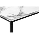 Monarch I 7892P 3Pcs Occasional Table Set - White Marble/Black Metal IMAGE 9