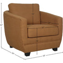 LH Imports Baltimo Stationary Fabric Accent Chair FTH014-D-CHAIR IMAGE 12