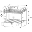 Monarch I 2230K Bunk Bed Twin/Twin - Black IMAGE 4