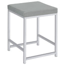 Coaster Furniture Umbridge 935933 Upholstered Square Padded Cushion Vanity Stool IMAGE 1
