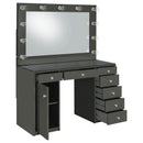 Coaster Furniture Acena 931145 7-Drawer Vanity Set with Lighting - Grey High Gloss IMAGE 2