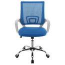 Coaster Furniture Felton 802018 Upholstered Adjustable Home Office Desk Chair - Blue IMAGE 2