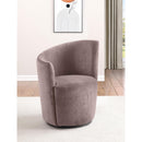 Coaster Furniture Nueva 907528 Upholstered Swivel Chair Curved Backrest - Blush IMAGE 2