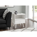 Monarch I 3666 Accent Table - 24"H / White End Table With 1 Drawer IMAGE 1