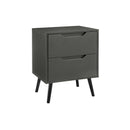Monarch I 3690 Accent Table - 24"H / Grey End Table With 2 Drawers IMAGE 2