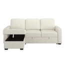 Worldwide Home Furnishings Alfonso 700-958BG 93.25" Sofa w/Bed & Storage - Beige Performance Fabric IMAGE 5