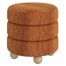 !nspire Willo 402-523RBN Round Ottoman - Rust Brown IMAGE 1