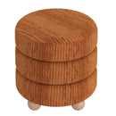 !nspire Willo 402-523RBN Round Ottoman - Rust Brown IMAGE 3
