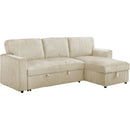 IFDC IF-9026 Reversible Chaise - Creme IMAGE 1