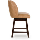 Signature Design by Ashley Neymorton D618-324 Upholstered Swivel Barstool IMAGE 3