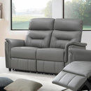 IFDC IF-8141 Power Reclining Loveseat - Light Grey IMAGE 1