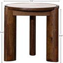 LH Imports Remix Round Side Table - Travertine RMT033 IMAGE 2