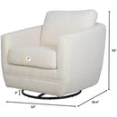 LH Imports Baltimo Swivel Glider Fabric Accent Chair FTH014S-BW IMAGE 2