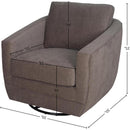 LH Imports Baltimo Swivel Glider Fabric Accent Chair FTH014S-PB IMAGE 3
