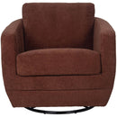 LH Imports Baltimo Swivel Glider Fabric Accent Chair FTH014S-R IMAGE 4