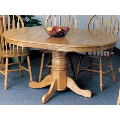 Brassex Oval Nostalgia Dining Table with Pedestal Base Nostalgia 11-435 IMAGE 1