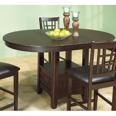 Brassex Oval Tavern Counter Height Dining Table with Pedestal Base Tavern 563-T IMAGE 1