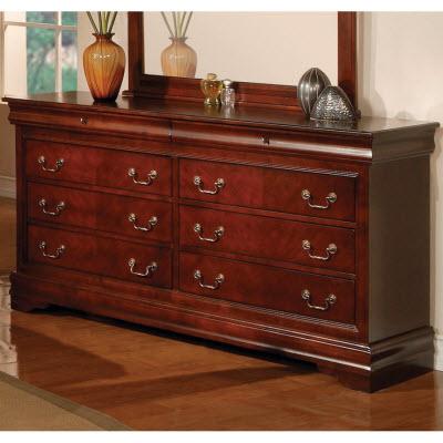 Brassex Augustus 6-Drawer Dresser Augustus 96001 Cherry Dresser IMAGE 1