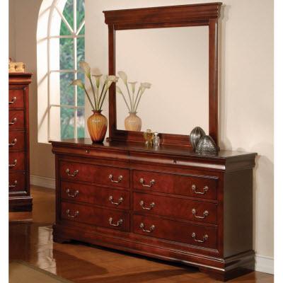 Brassex Augustus 6-Drawer Dresser Augustus 96001 Cherry Dresser IMAGE 2