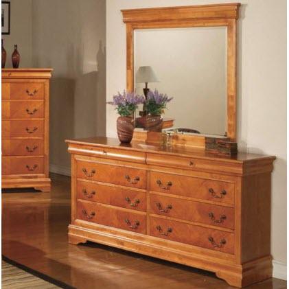 Brassex Augustus Dresser Mirror Augustus 96001 Oak Mirror IMAGE 2