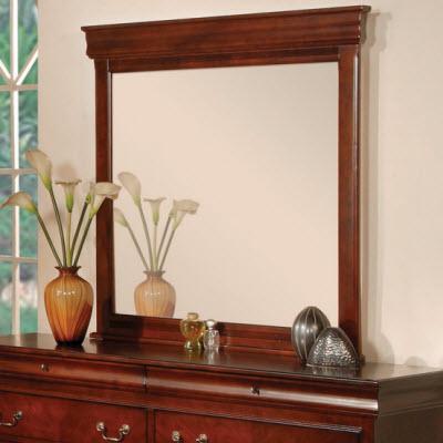 Brassex Augustus Dresser Mirror Augustus 96001 Cherry Mirror IMAGE 1