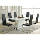  Coaster Furniture Montclair 100515BLK Upholstered Dining Side Chair - Black (Set of 4) IMAGE 3