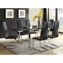  Coaster Furniture Montclair 100515BLK Upholstered Dining Side Chair - Black (Set of 4) IMAGE 4