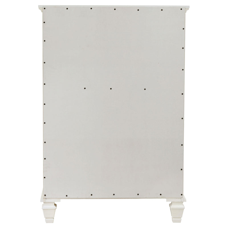  Coaster Furniture Sandy Beach 201305 5-Drawer Bedroom Chest - Cream White IMAGE 6