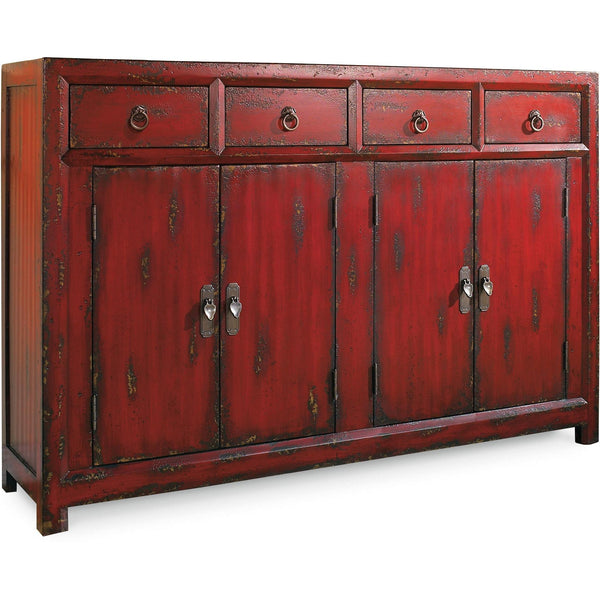 Hooker Furniture 500-50-711 58'' Red Asian Cabinet IMAGE 1