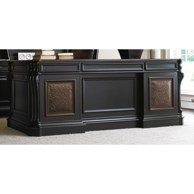 Hooker Furniture 370-10-363 Telluride 76'' Executive Desk withLeather Panels IMAGE 4