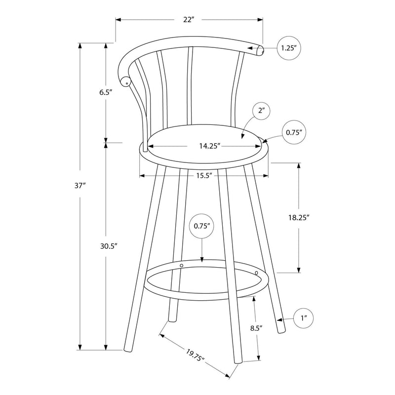 Monarch Stool I 2398 IMAGE 5