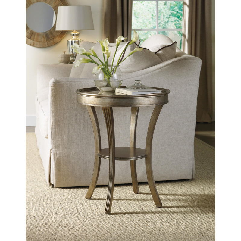 Hooker Furniture 3014-50001 Sanctuary Round Mirrored Accent Table - Visage IMAGE 3