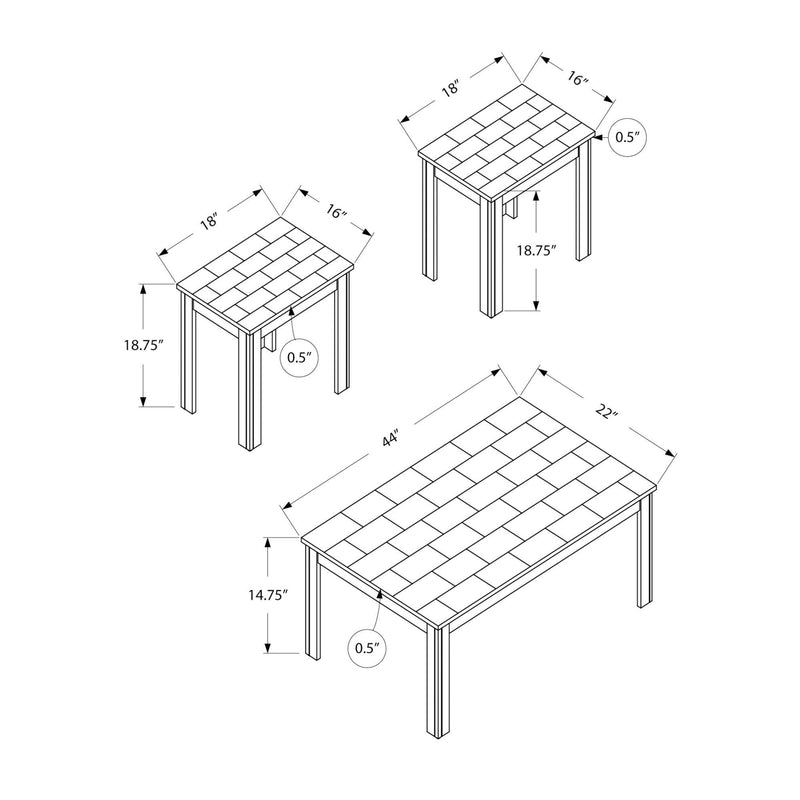 Monarch Occasional Table Set I 7843P IMAGE 5