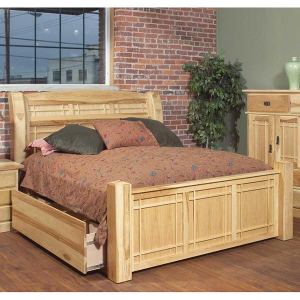 A-America Amish Highlands King Panel Bed with Storage AHI-NT-5-17-1 IMAGE 1