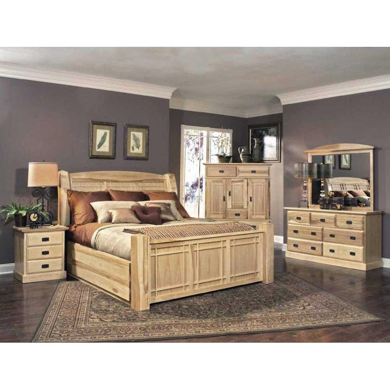 A-America Amish Highlands Queen Panel Bed with Storage AHI-NT-5-07-1 IMAGE 4
