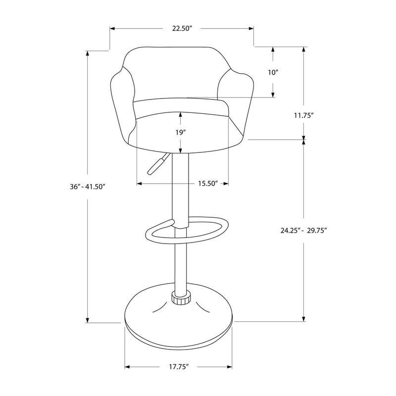 Monarch Adjustable Height Stool I 2357 IMAGE 5