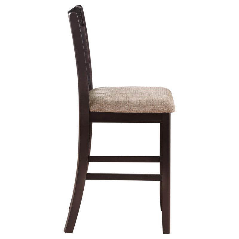 Coaster Furniture Lavon 105279 Wood Counter Chair - Tan and Espresso (Set of 2) IMAGE 7