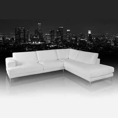 VIG Furniture Mirage Stationary Leather Sofa Mirage Leather Sectional - White IMAGE 4