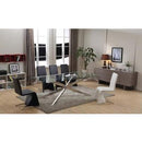 VIG Furniture Modrest Dining Table with Glass Top and Trestle Base Modrest VGVCT8968X-CLR IMAGE 2