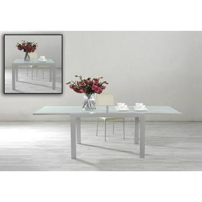 VIG Furniture Modrest Dining Table with Glass Top Modrest Nibble VGGU2080DT-2 IMAGE 1