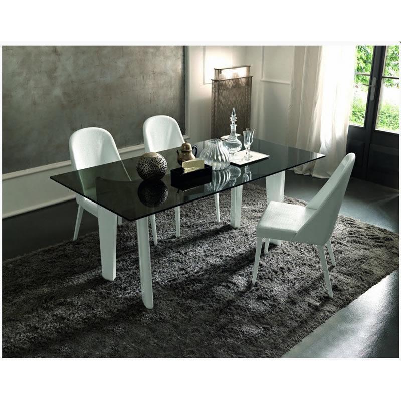 VIG Furniture Armonia Dining Table with Glass Top Armonia Glass VGSMARMONIA-TBL IMAGE 1