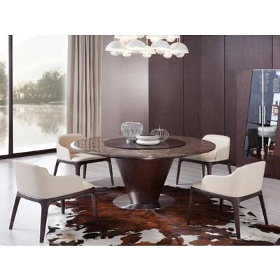 VIG Furniture Round Modrest Dining Table with Pedestal Base Modrest Margot VGWCE550T IMAGE 1