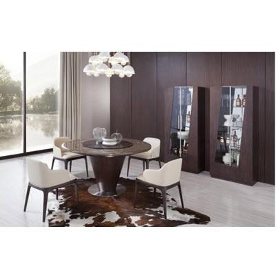 VIG Furniture Round Modrest Dining Table with Pedestal Base Modrest Margot VGWCE550T IMAGE 2