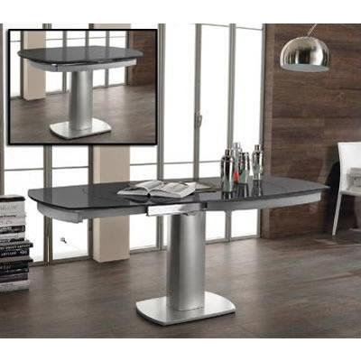 VIG Furniture Oval Modrest Dining Table with Glass Top & Pedestal Base Modrest Indulge VGGU2609XT-10 IMAGE 2