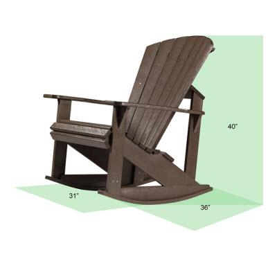 C.R. Plastic Products Generation C04-08 Addy Rocker - Cedar IMAGE 2