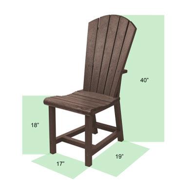 C.R. Plastic Products Generation C11-18 Addy Dining Side Chair - Slate IMAGE 2