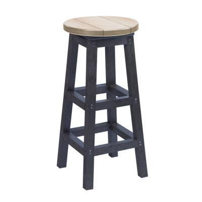 C.R. Plastic Products Generation C21-14-07 Bar Stool - Black/Beige IMAGE 1