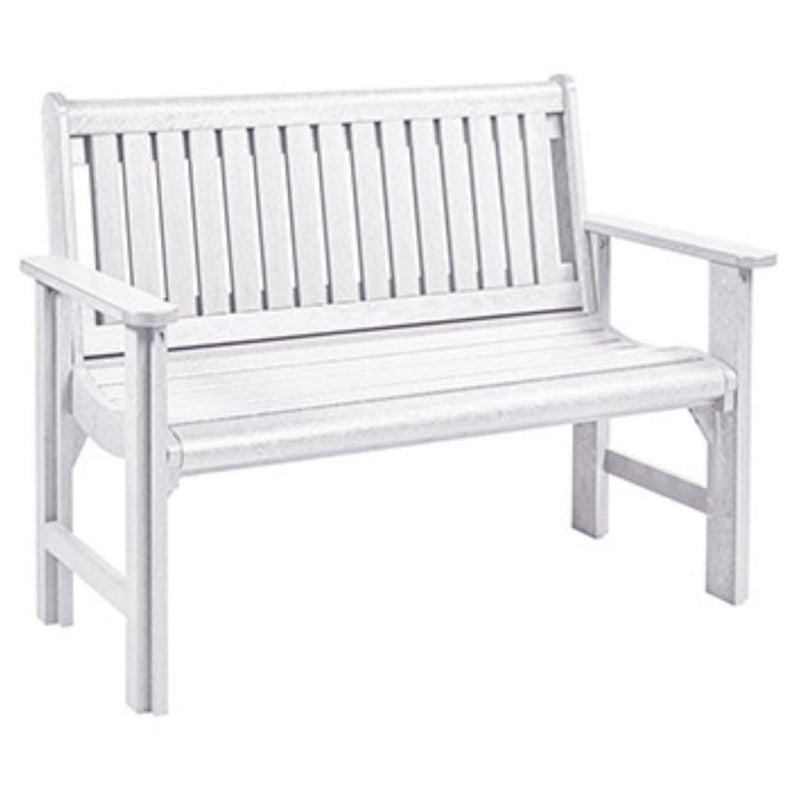 C.R. Plastic Products Generation B01-02 Garden Bench - White IMAGE 1