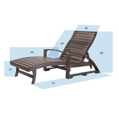 C.R. Plastic Products St. Tropez L38-02 Chaise Lounger - White IMAGE 2